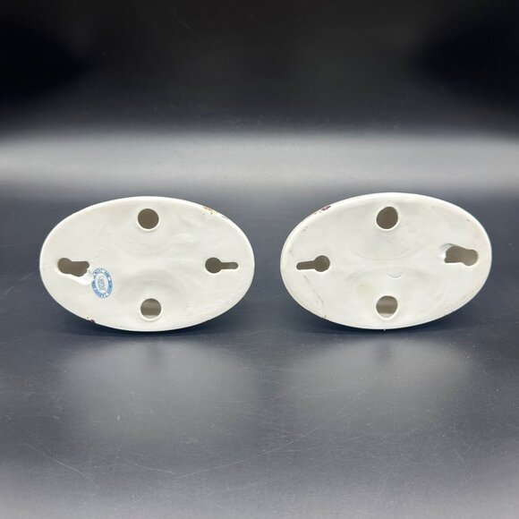 Vintage Towel Rack Brackets Lisette International Ceramic Floral Hand Decorated - Picture 5 of 12